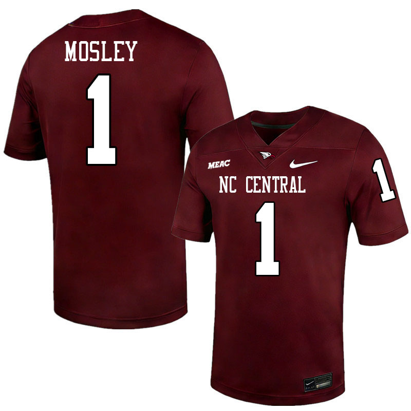 North Carolina Central Eagles #1 Chris Mosley College Football Jerseys,Uniforms Stitched-Maroon